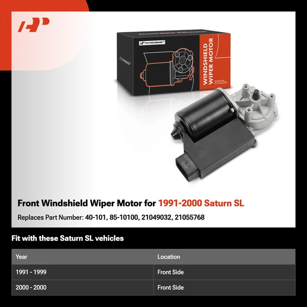 Front Windshield Wiper Motor for 1991-2000 Saturn SL