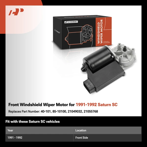 Front Windshield Wiper Motor for 1991-1992 Saturn SC