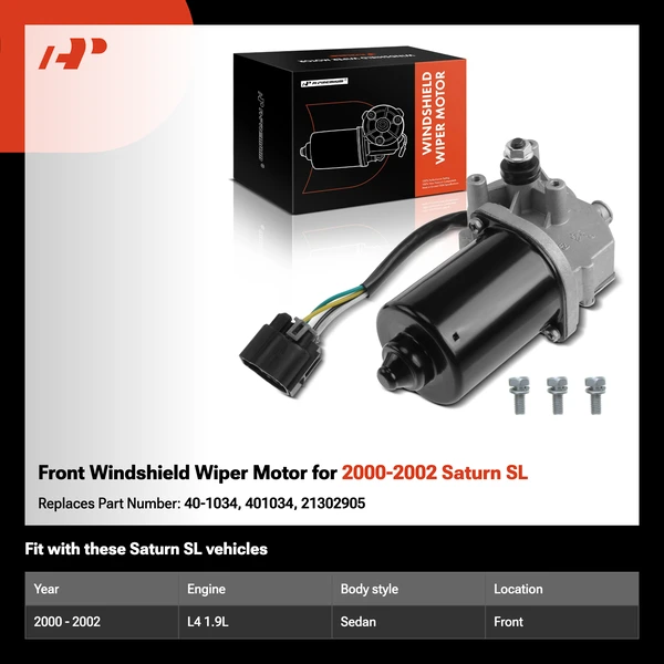 Front Windshield Wiper Motor for 2000-2002 Saturn SL