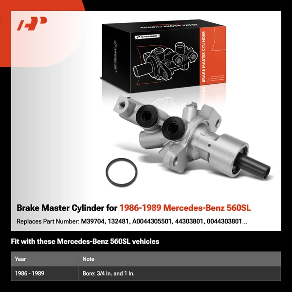 Brake Master Cylinder for 1986-1989 Mercedes-Benz 560SL
