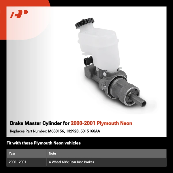 Brake Master Cylinder for 2000-2001 Plymouth Neon