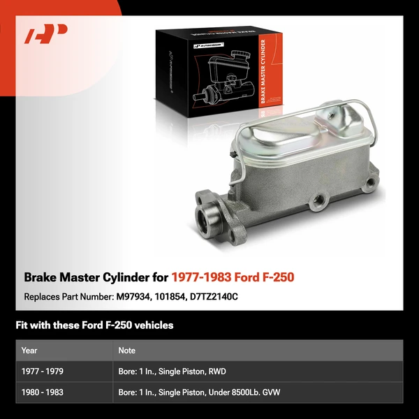 Brake Master Cylinder for 1977-1983 Ford F-250