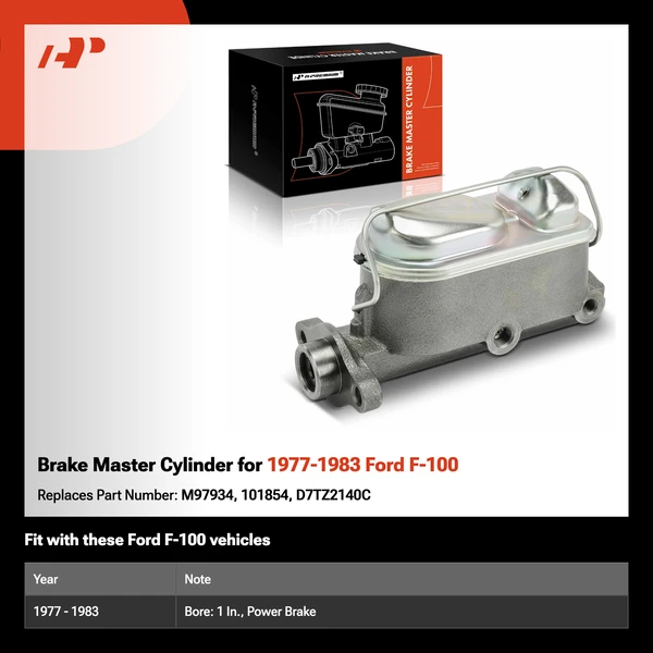 Brake Master Cylinder for 1977-1983 Ford F-100