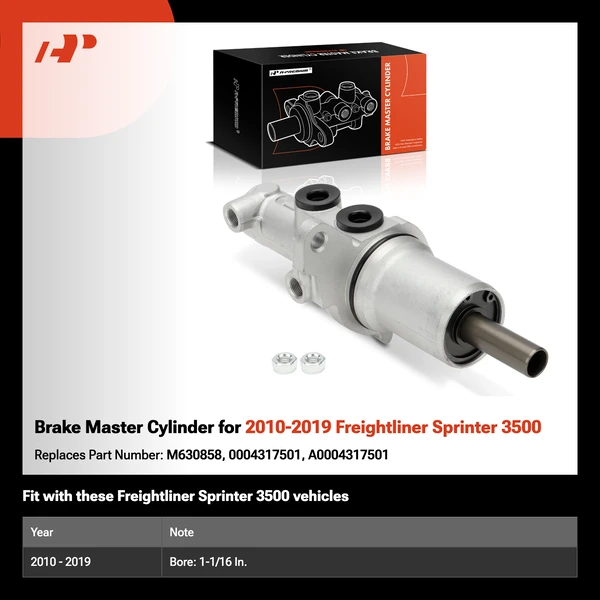 Brake Master Cylinder for 2010-2019 Freightliner Sprinter 3500