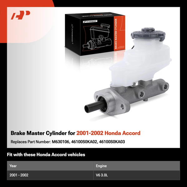 Brake Master Cylinder for 2001-2002 Honda Accord