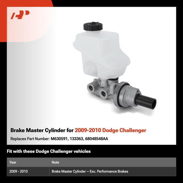 Brake Master Cylinder for 2009-2010 Dodge Challenger