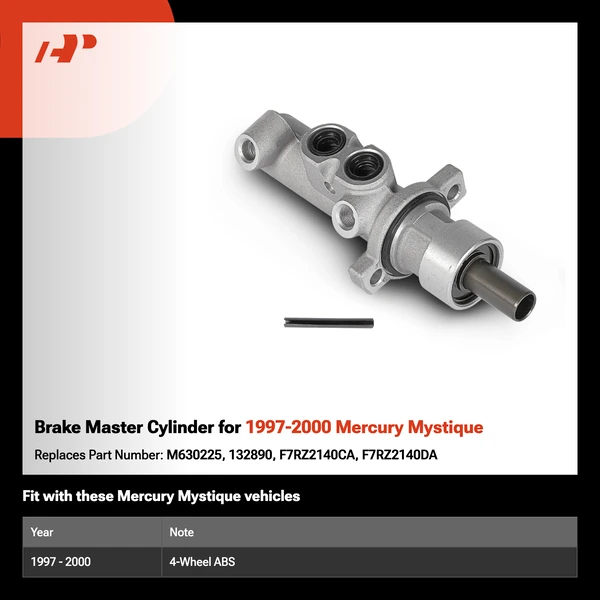 Brake Master Cylinder for 1997-2000 Mercury Mystique