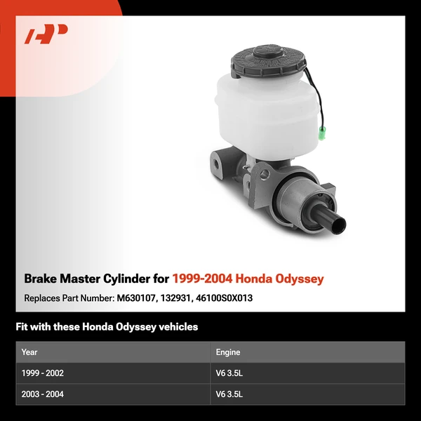 Brake Master Cylinder for 1999-2004 Honda Odyssey