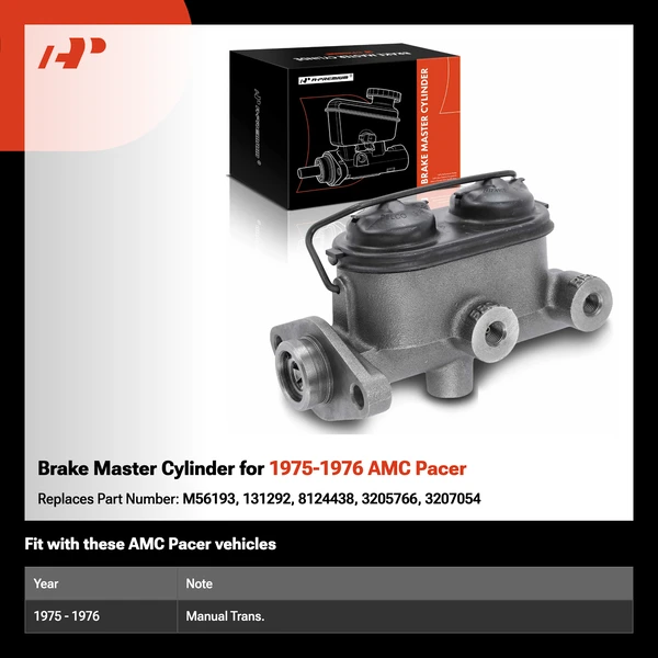 Brake Master Cylinder for 1975-1976 AMC Pacer
