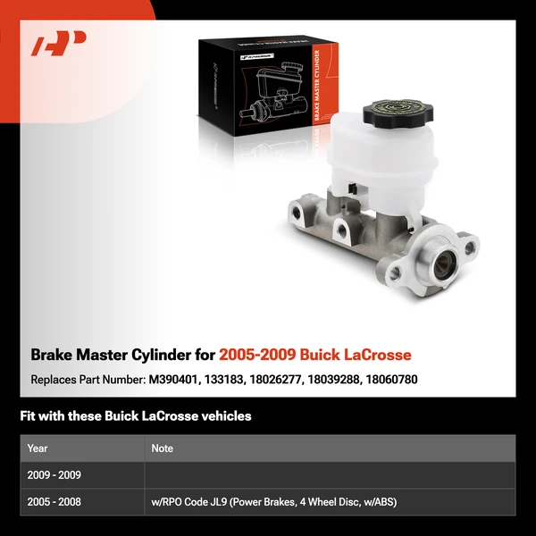 Brake Master Cylinder for 2005-2009 Buick LaCrosse