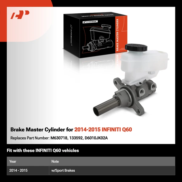 Brake Master Cylinder for 2014-2015 INFINITI Q60