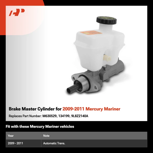 Brake Master Cylinder for 2009-2011 Mercury Mariner