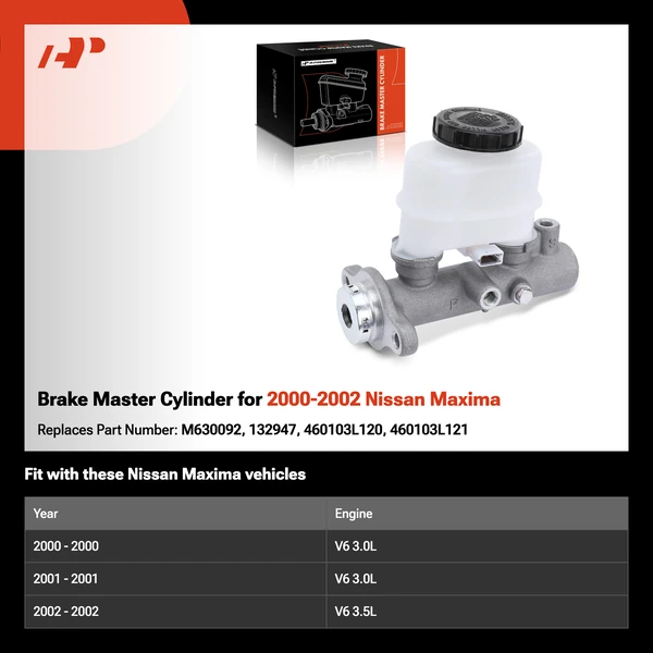 Brake Master Cylinder for 2000-2002 Nissan Maxima