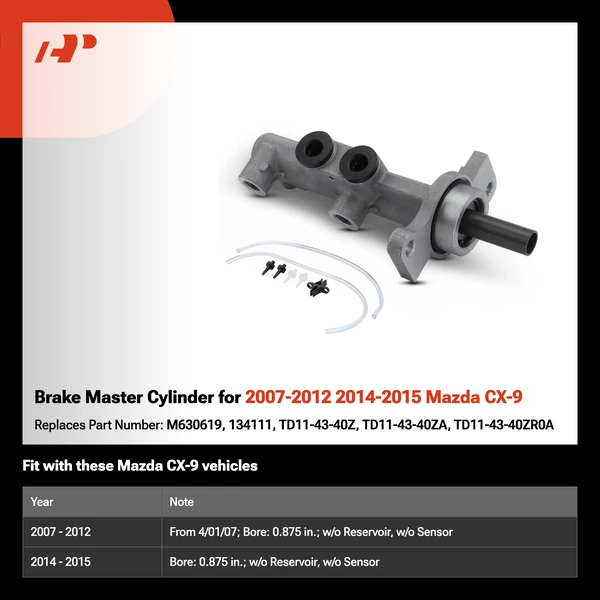 Brake Master Cylinder for 2007-2012 2014-2015 Mazda CX-9