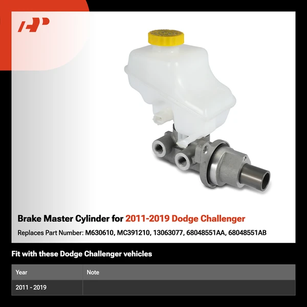 Brake Master Cylinder for 2011-2019 Dodge Challenger