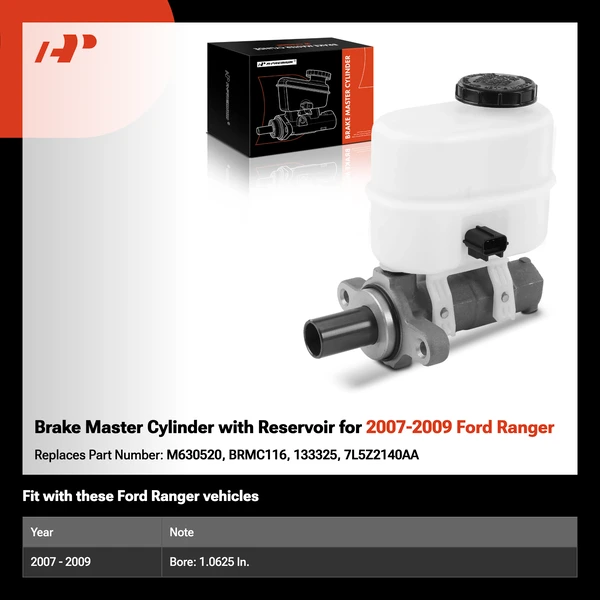 Brake Master Cylinder with Reservoir for 2007-2009 Ford Ranger