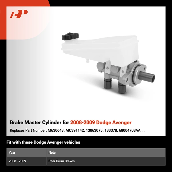 Brake Master Cylinder for 2008-2009 Dodge Avenger