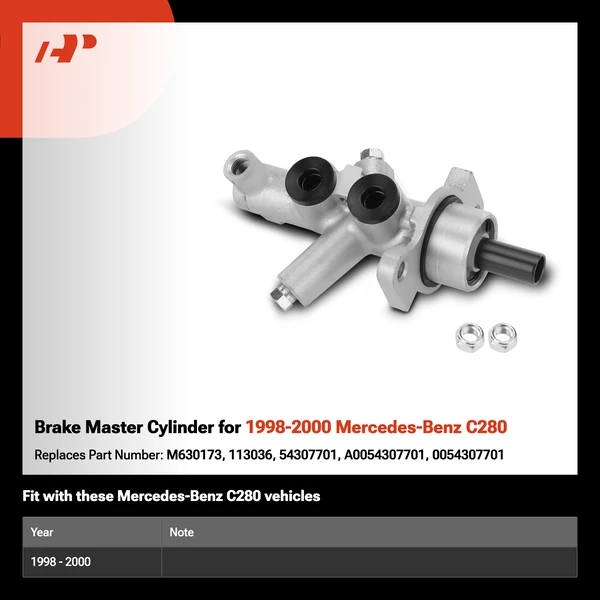 Brake Master Cylinder for 1998-2000 Mercedes-Benz C280