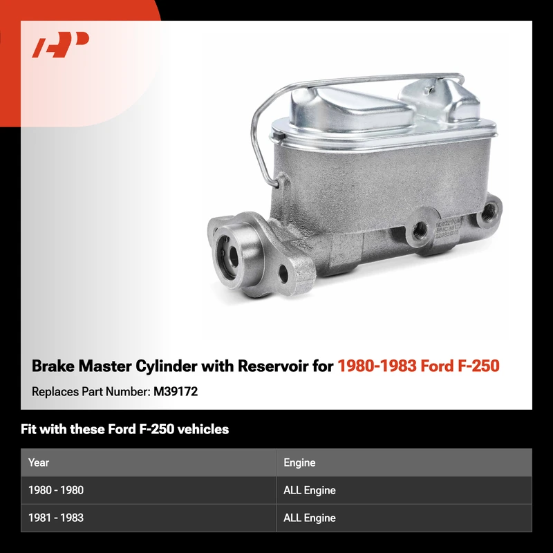 Brake Master Cylinder with Reservoir for 1980-1983 Ford F-250