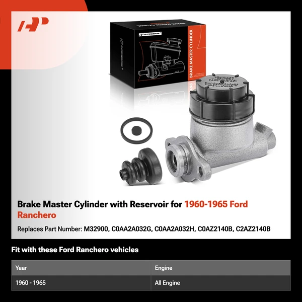Brake Master Cylinder with Reservoir for 1960-1965 Ford Ranchero
