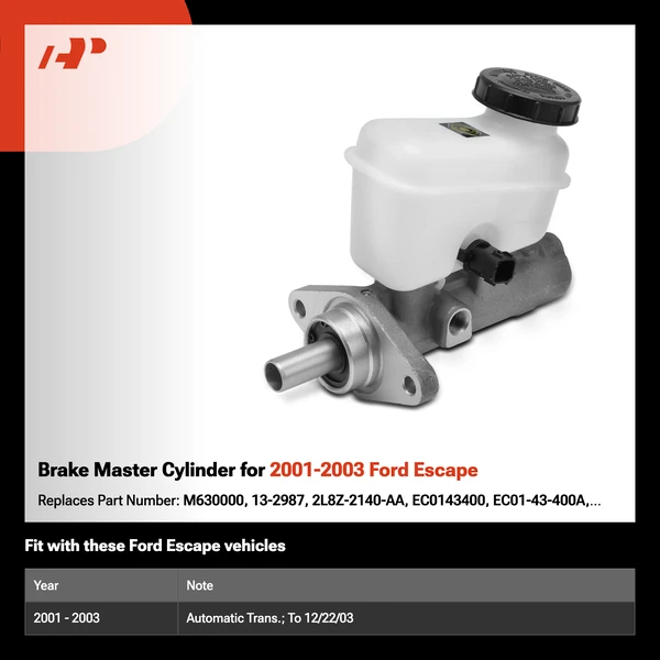 Brake Master Cylinder for 2001-2003 Ford Escape