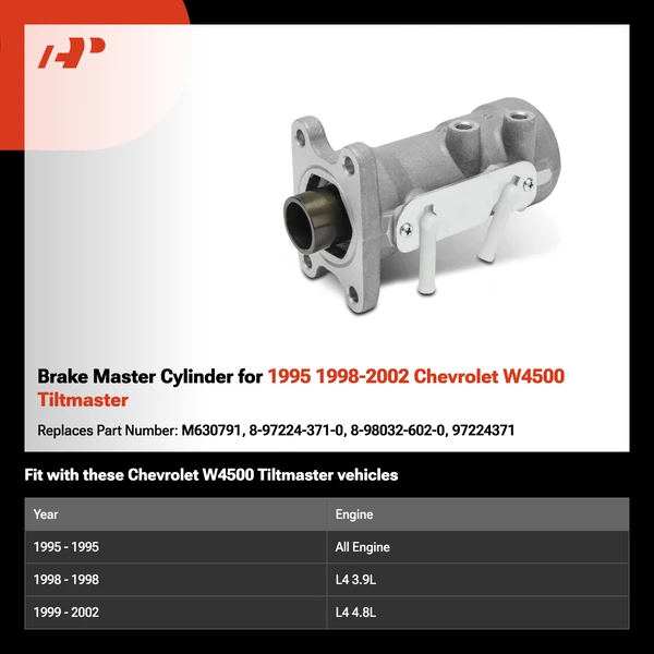 Brake Master Cylinder for 1995 1998-2002 Chevrolet W4500 Tiltmaster