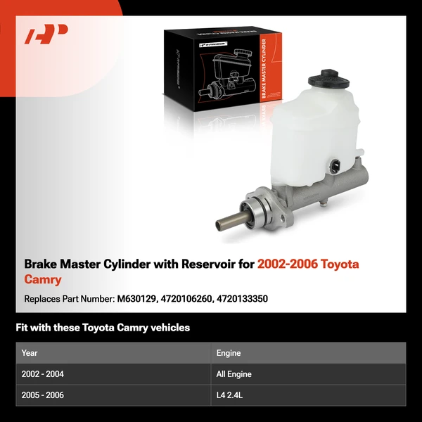 Brake Master Cylinder with Reservoir for 2002-2006 Toyota Camry