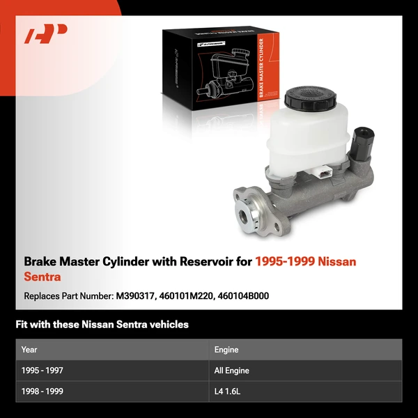Brake Master Cylinder with Reservoir for 1995-1999 Nissan Sentra