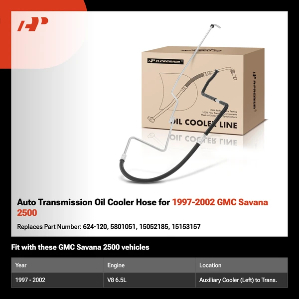 Auto Transmission Oil Cooler Hose for 1997-2002 GMC Savana 2500