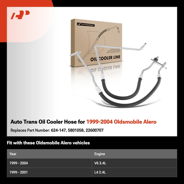 Auto Trans Oil Cooler Hose for 1999-2004 Oldsmobile Alero