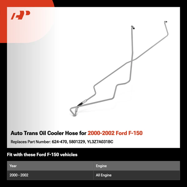 Auto Trans Oil Cooler Hose for 2000-2002 Ford F-150