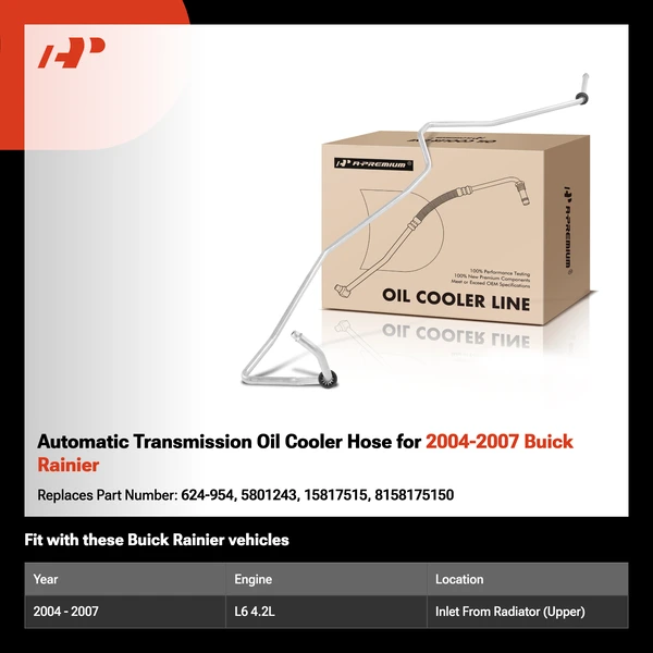 Automatic Transmission Oil Cooler Hose for 2004-2007 Buick Rainier