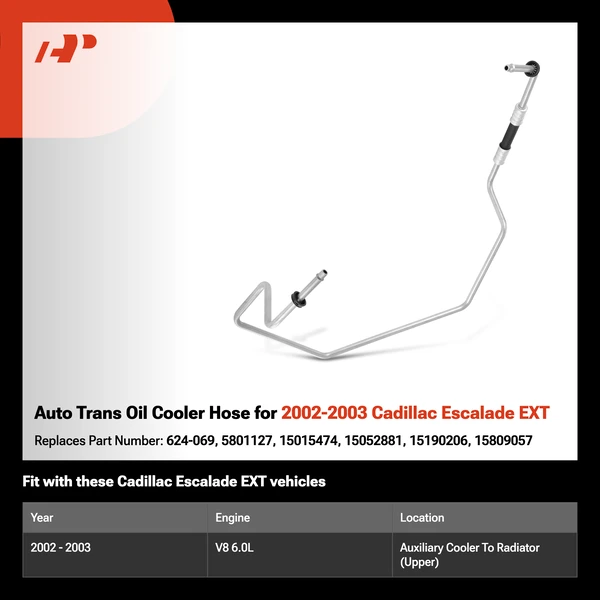 Auto Trans Oil Cooler Hose for 2002-2003 Cadillac Escalade EXT