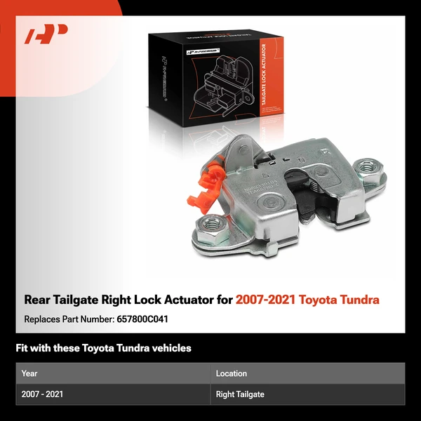 Rear Tailgate Right Lock Actuator for 2007-2021 Toyota Tundra