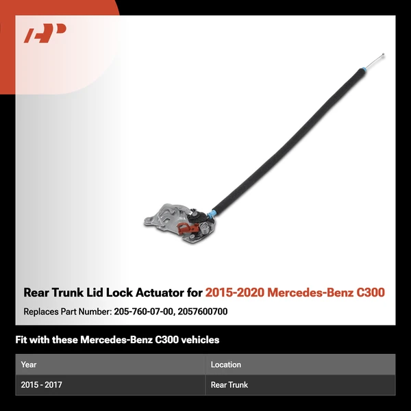 Rear Trunk Lid Lock Actuator for 2015-2020 Mercedes-Benz C300