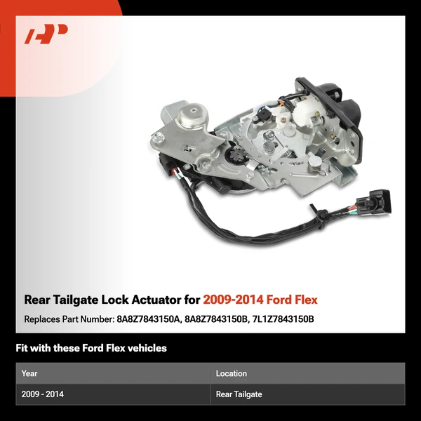 Rear Tailgate Lock Actuator for 2009-2014 Ford Flex