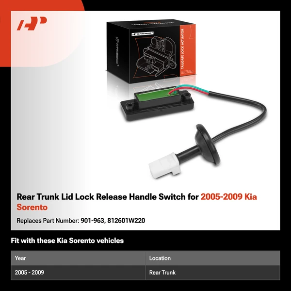 Rear Trunk Lid Lock Release Handle Switch for 2005-2009 Kia Sorento