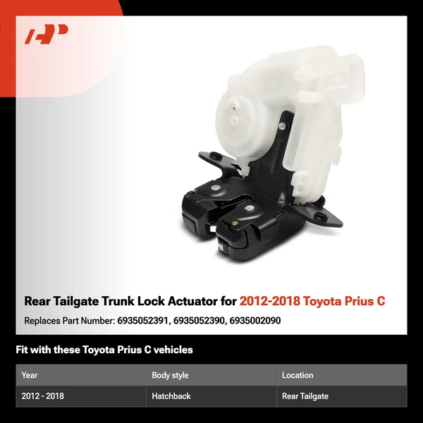 Rear Tailgate Trunk Lock Actuator for 2012-2018 Toyota Prius C