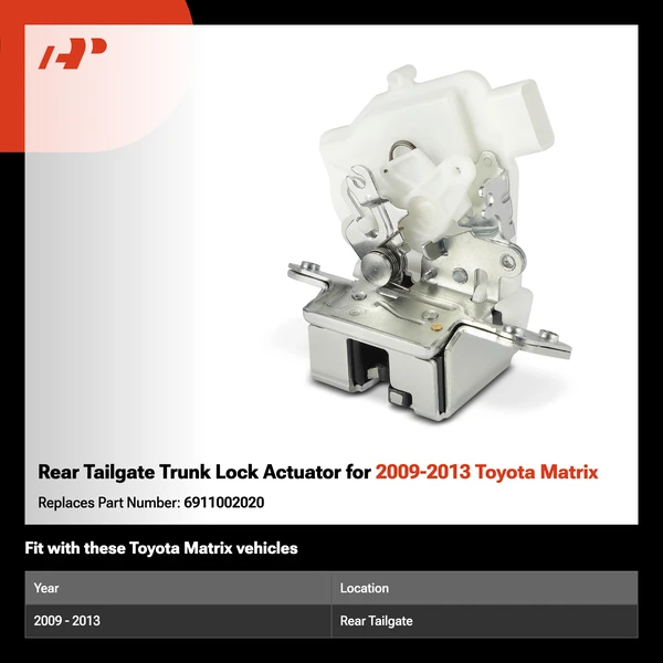 Rear Tailgate Trunk Lock Actuator for 2009-2013 Toyota Matrix