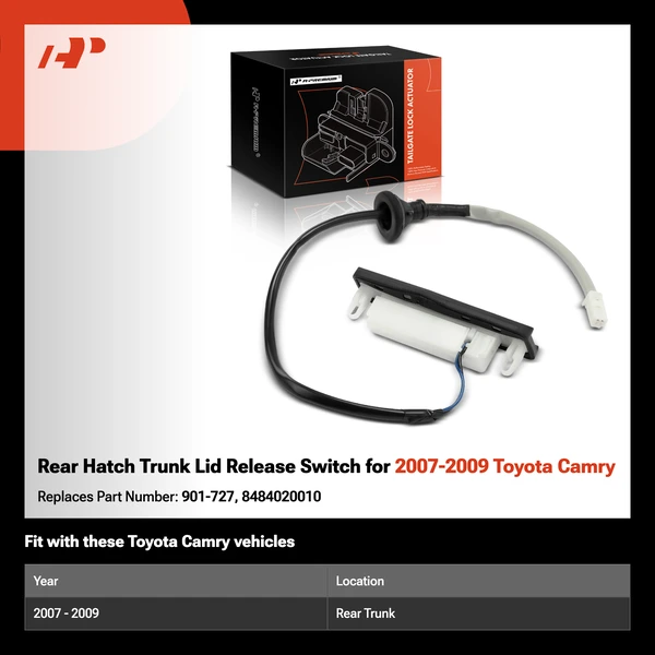 Rear Hatch Trunk Lid Release Switch for 2007-2009 Toyota Camry