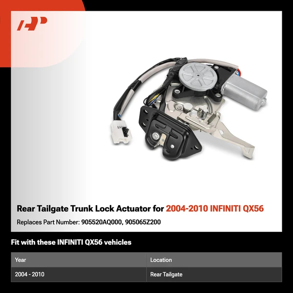 Rear Tailgate Trunk Lock Actuator for 2004-2010 INFINITI QX56