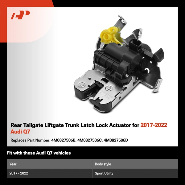 Rear Tailgate Liftgate Trunk Latch Lock Actuator for 2017-2022 Audi Q7