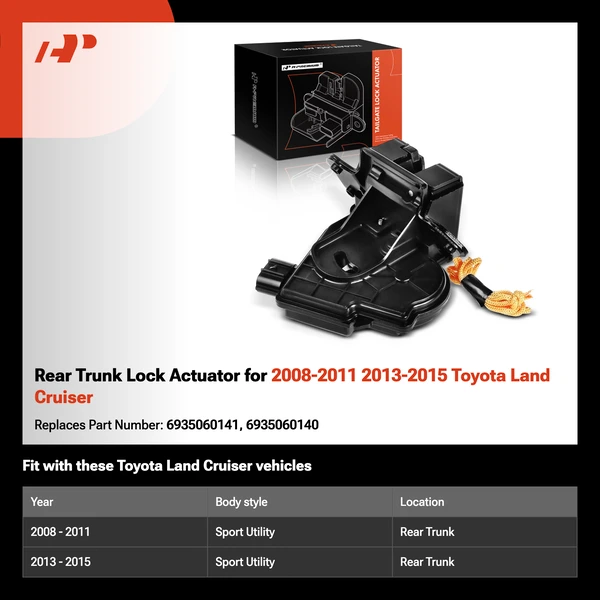 Rear Trunk Lock Actuator for 2008-2011 2013-2015 Toyota Land Cruiser