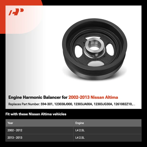 Engine Harmonic Balancer for 2002-2013 Nissan Altima