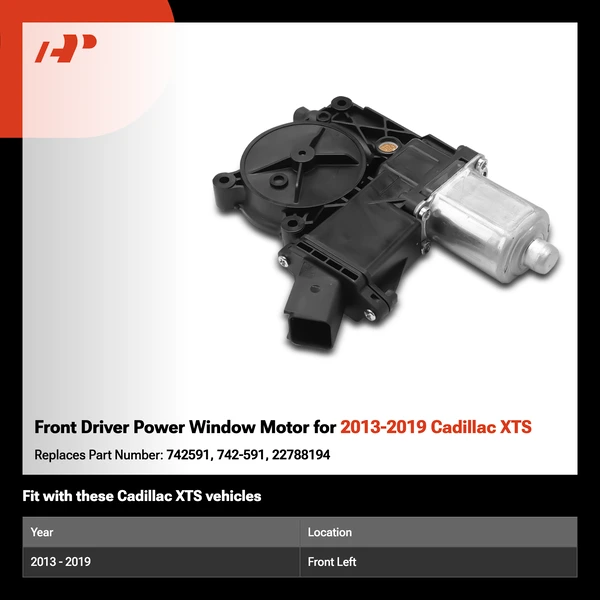Front Driver Power Window Motor for 2013-2019 Cadillac XTS