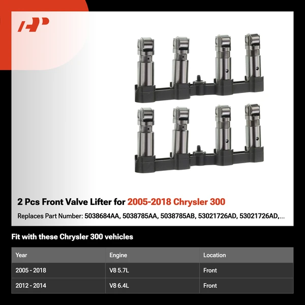 2 Pcs Front Valve Lifter for 2005-2018 Chrysler 300
