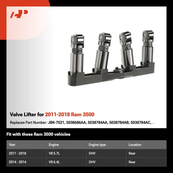 Valve Lifter for 2011-2018 Ram 3500