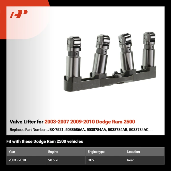 Valve Lifter for 2003-2007 2009-2010 Dodge Ram 2500