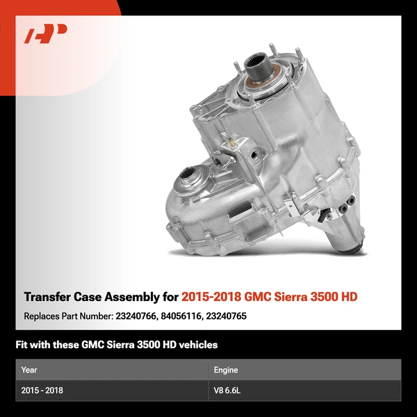 Transfer Case Assembly for 2015-2018 GMC Sierra 3500 HD