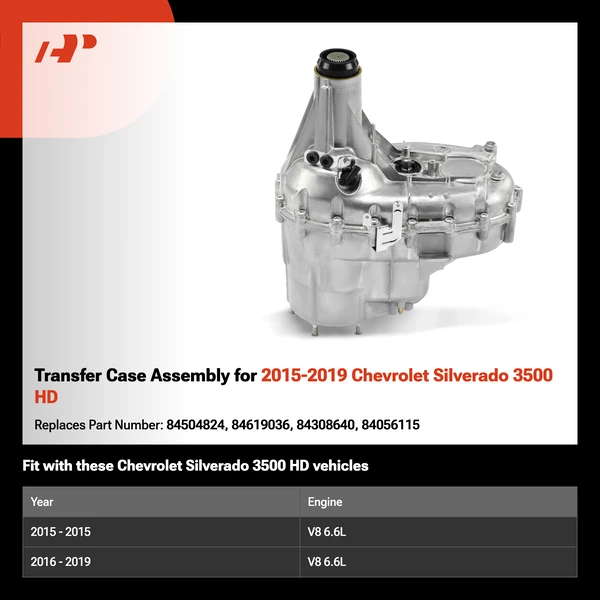 Transfer Case Assembly for 2015-2019 Chevrolet Silverado 3500 HD